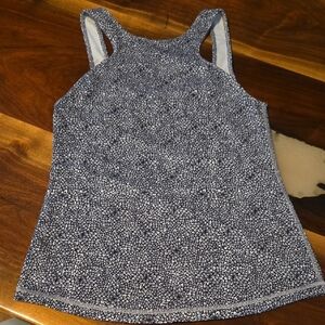 Lululemon Athletica Black and White Patterned Tank Top